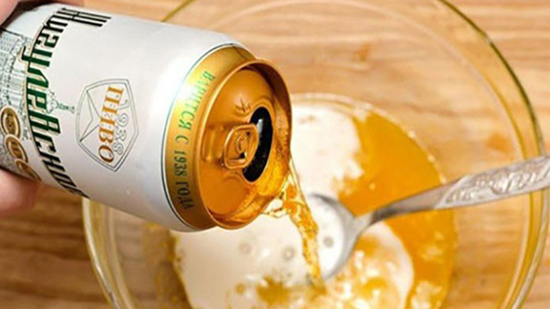 rửa tay bằng Bia