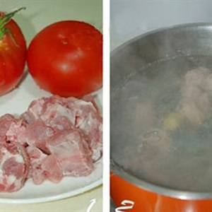 Canh sườn nấu cà chua