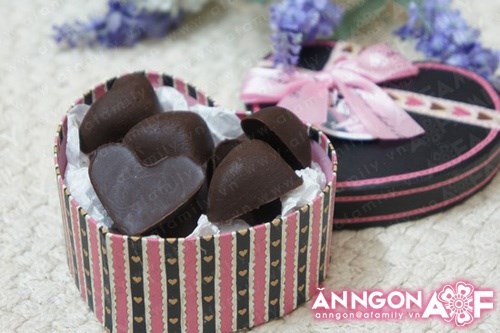 Chocolate trái tim cho Valentine ngọt ngào  