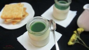 Panna cotta và jelly trà xanh  