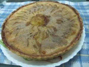 Apple custard tart  