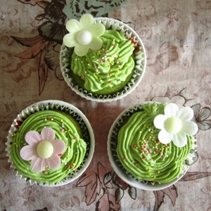 Green tea cupcakes
