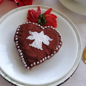 Bánh chocolate trái tim ngọt ngào