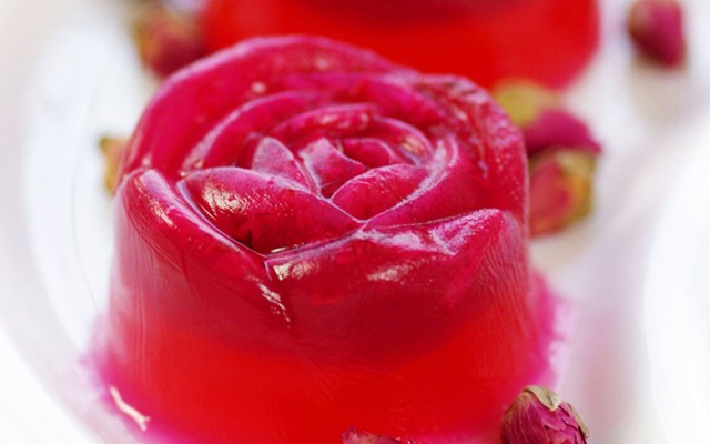 Cách làm rau câu hoa hồng  