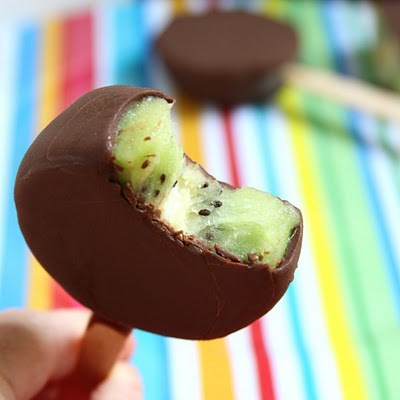 Cách làm kiwi phủ chocolate  