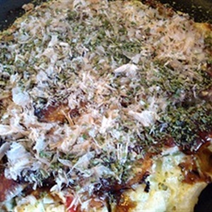 Okonomiyaki của vùng Osaka ngon tuyệt