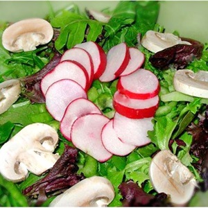 Salad nấm với củ cải