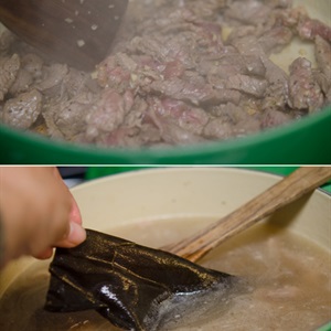 Canh thịt bò nấu giá