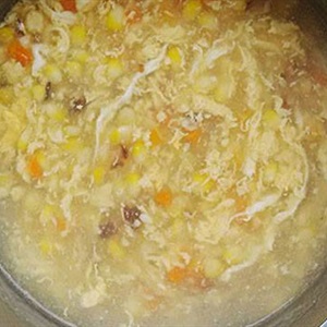 Soup trứng nấu bắp