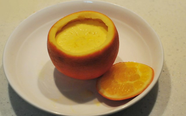Cách làm kem trứng vị cam  