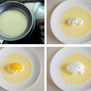 Bánh trứng nhân đào