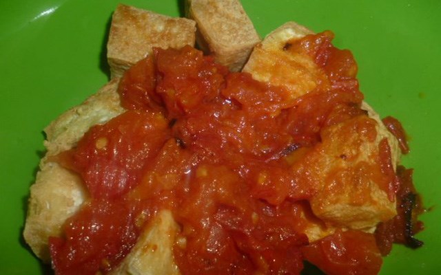 Cách làm đậu hũ sốt cà chua  