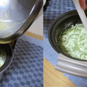 Bánh bông lan trà xanh bằng nồi cơm điện